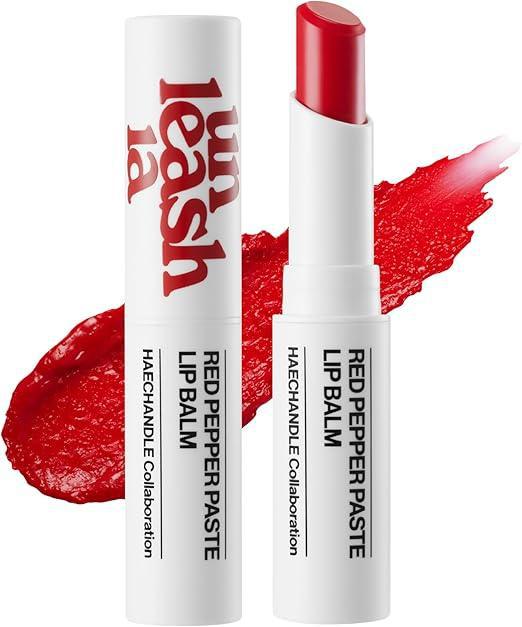 [unleashia pepper lip balm 03] Red Pepper Paste Lip Balm+ Free Gift – 3 Colors (Delicious Spicy Recipe)